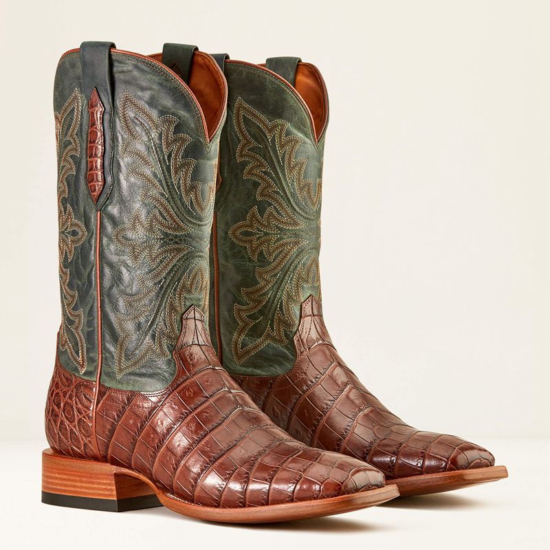 Ariat Bench Made Bassett Western Boot Vert Homme | IWD-46552539