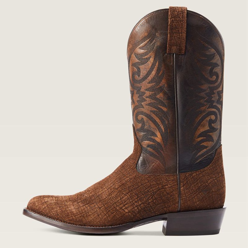 Ariat Bankroll Western Boot Hippo Tan Suede Homme | HRW-17664563