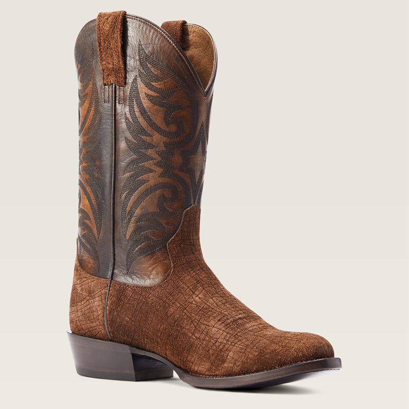 Ariat Bankroll Western Boot Hippo Tan Suede Homme | HRW-17664563