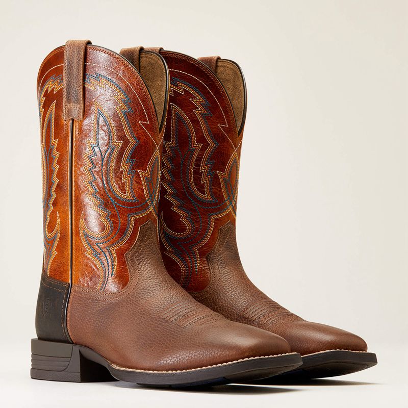 Ariat Steadfast Western Boot Marron Homme | HIH-94341787