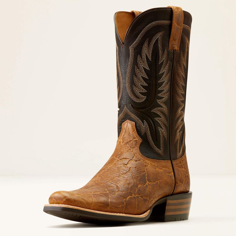 Ariat Stadtler Cowboy Boot Smoked Tan/Aging Barrel Homme | YXZ-32249127