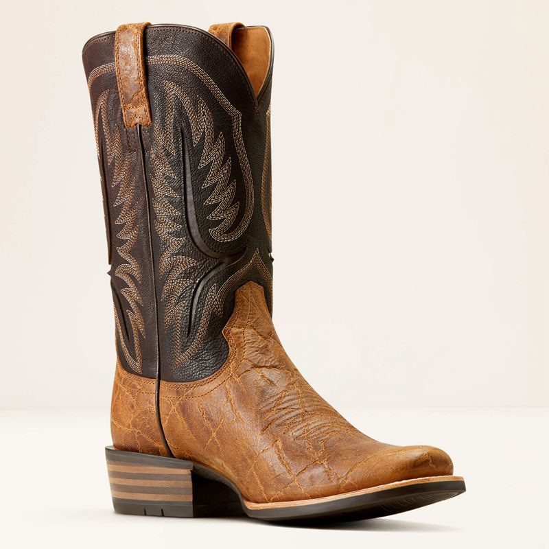 Ariat Stadtler Cowboy Boot Smoked Tan/Aging Barrel Homme | YXZ-32249127