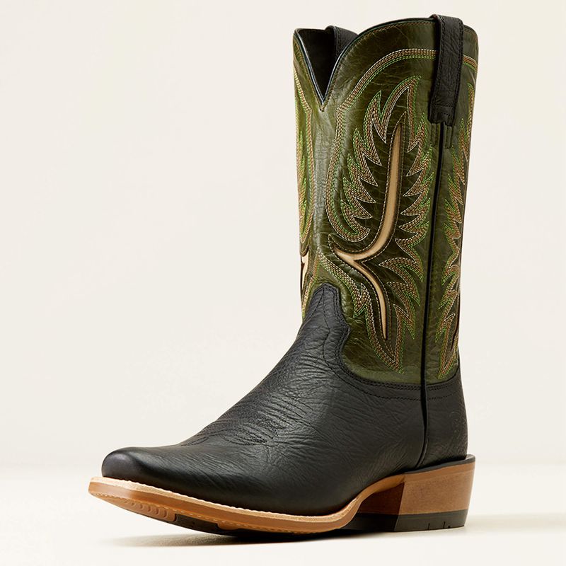 Ariat Stadtler Cowboy Boot Best In Black/Neon Lime Homme | MTU-71939635