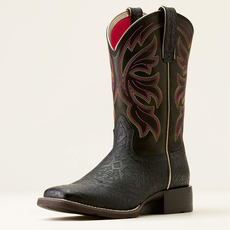 Ariat Buckley Western Boot Noir Noir Femme | TCO-60680471