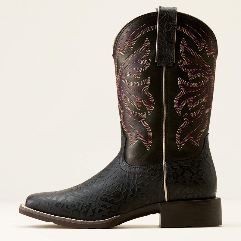 Ariat Buckley Western Boot Noir Noir Femme | TCO-60680471