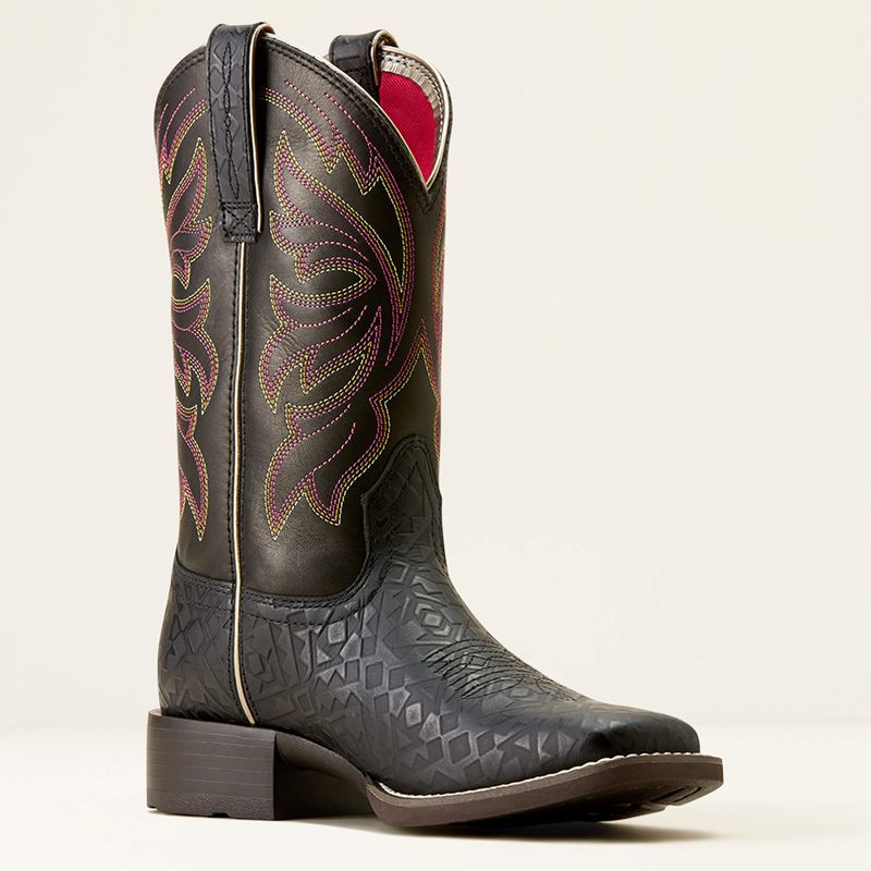 Ariat Buckley Western Boot Noir Noir Femme | TCO-60680471