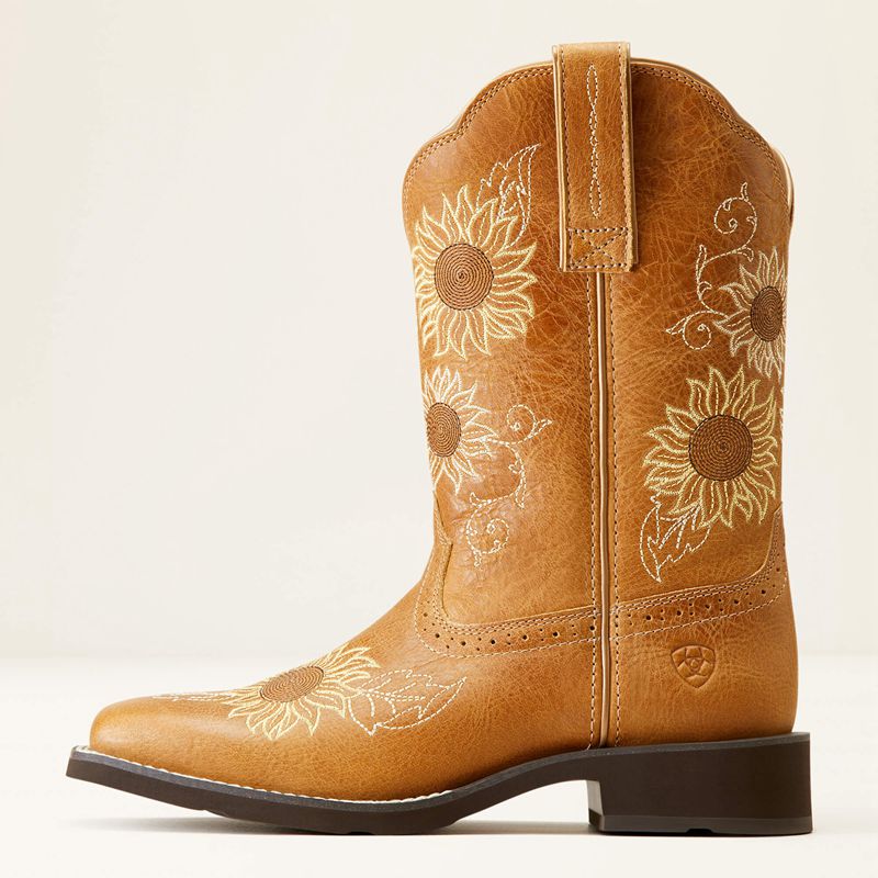 Ariat Blossom Western Boot Sanded Tan Femme | YSZ-93340970