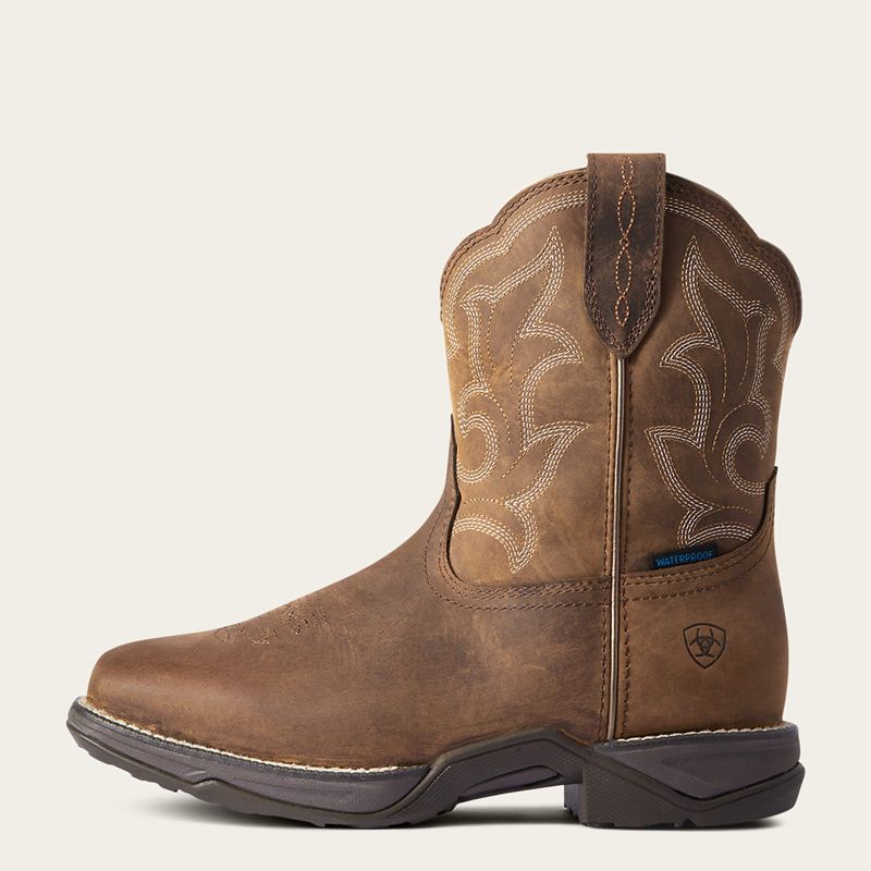 Ariat Anthem Shortie Ii Waterproof Western Boot Marron Femme | WLB-59595631