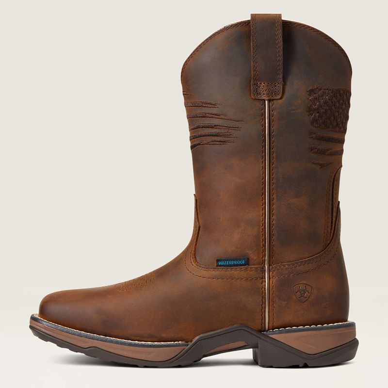 Ariat Anthem Patriot Waterproof Western Boot Marron Femme | XYE-65405359