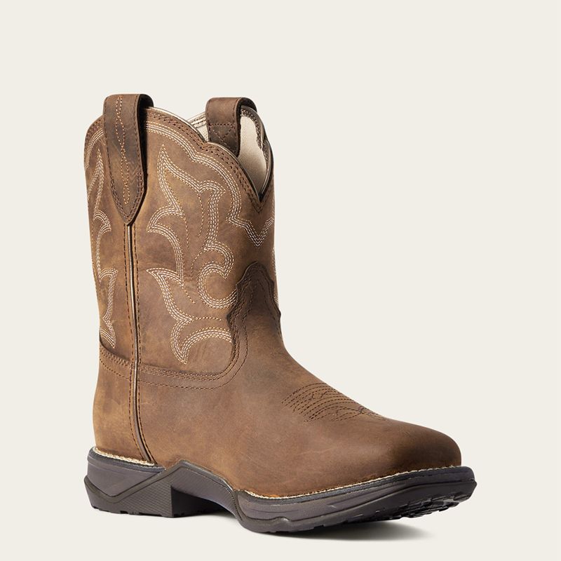 Ariat Anthem Shortie Ii Waterproof Western Boot Marron Femme | WLB-59595631