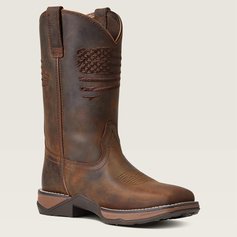 Ariat Anthem Patriot Western Boot Marron Femme | ZWT-23780608