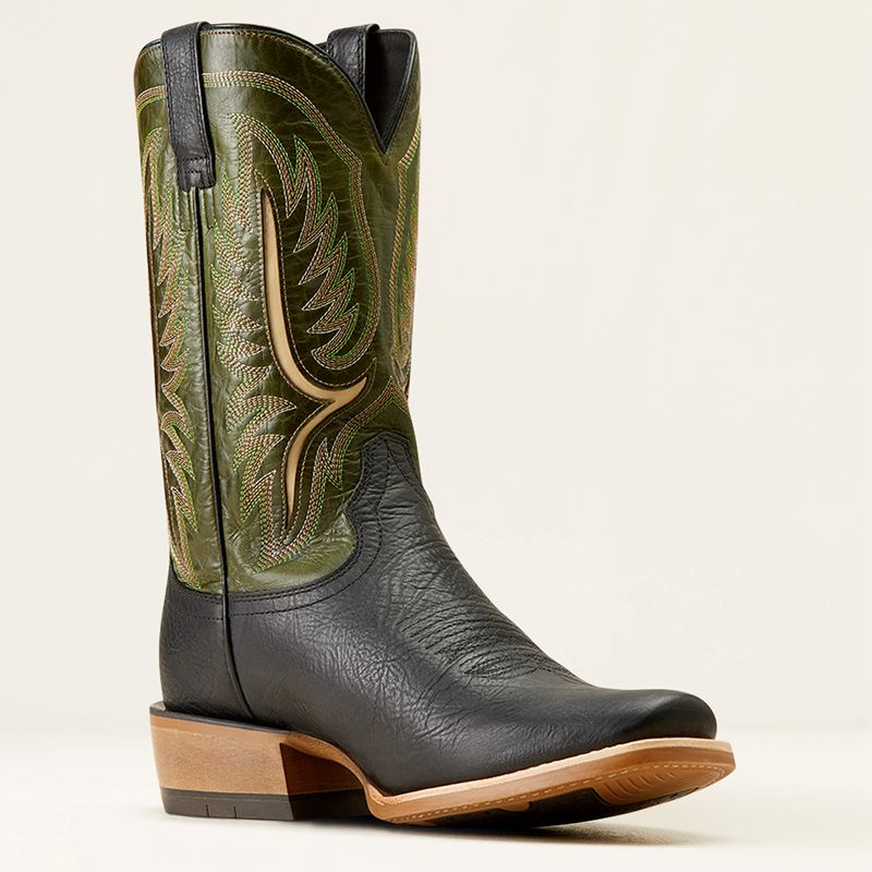 Ariat Stadtler Cowboy Boot Best In Black/Neon Lime Homme | MTU-71939635