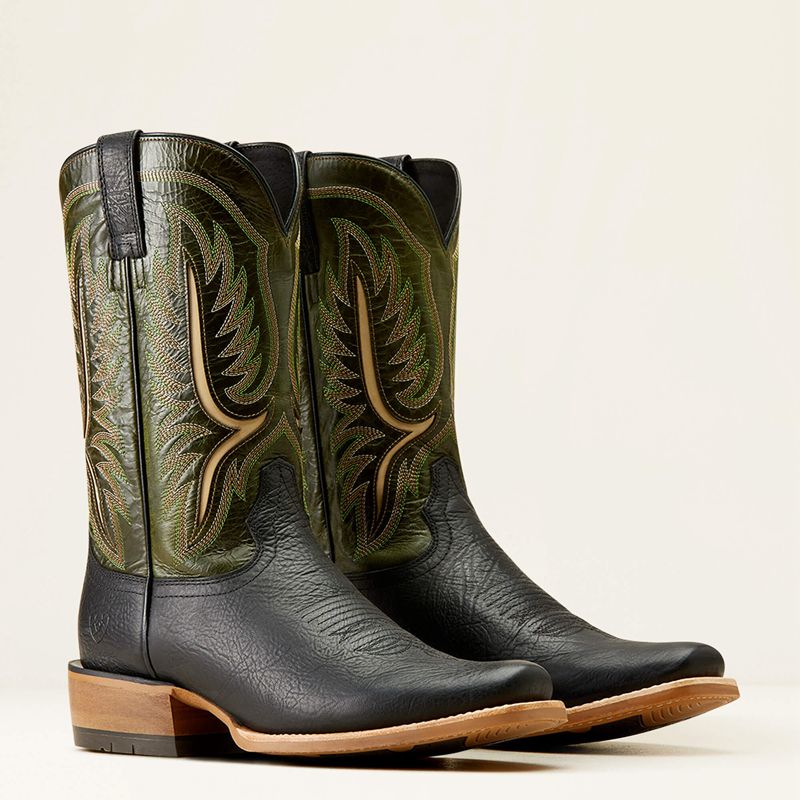 Ariat Stadtler Cowboy Boot Best In Black/Neon Lime Homme | MTU-71939635