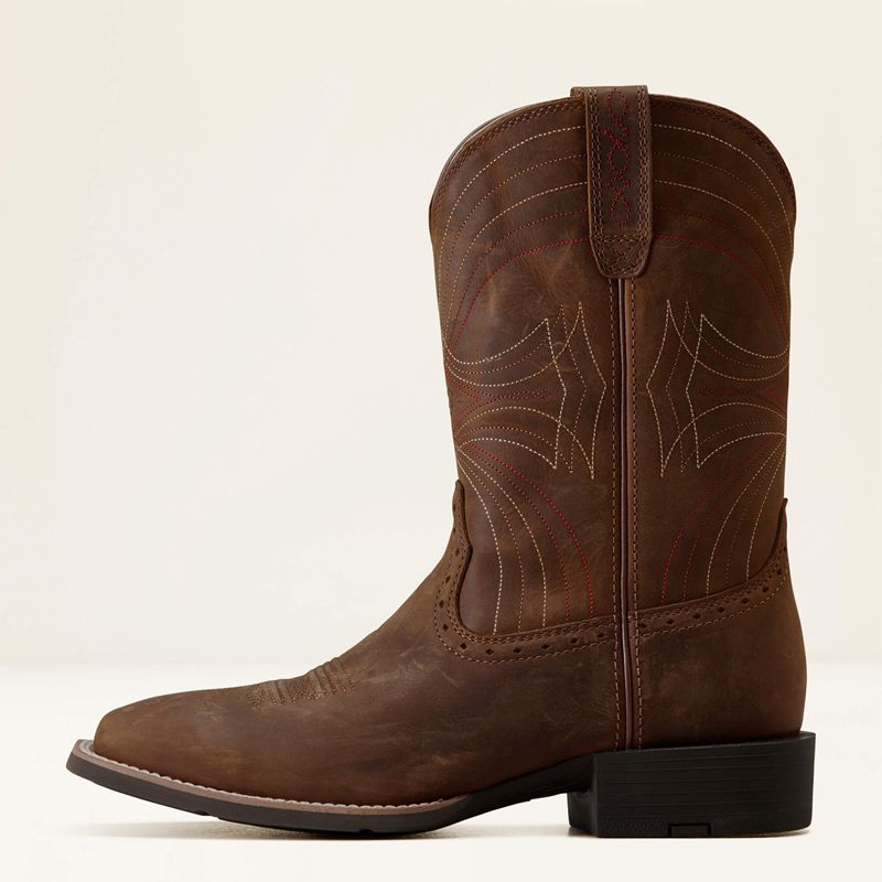 Ariat Sport Wide Square Toe Cowboy Boot Marron Homme | FUV-77823760