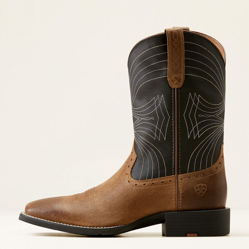 Ariat Sport Wide Square Toe Cowboy Boot Noir Homme | LYX-34332266