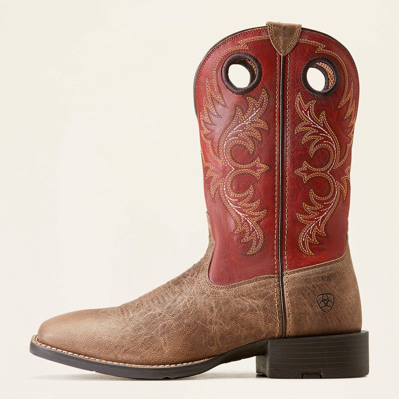 Ariat Sport Rodeo Western Boot Crazy Crunch Tan Homme | TCZ-83872489