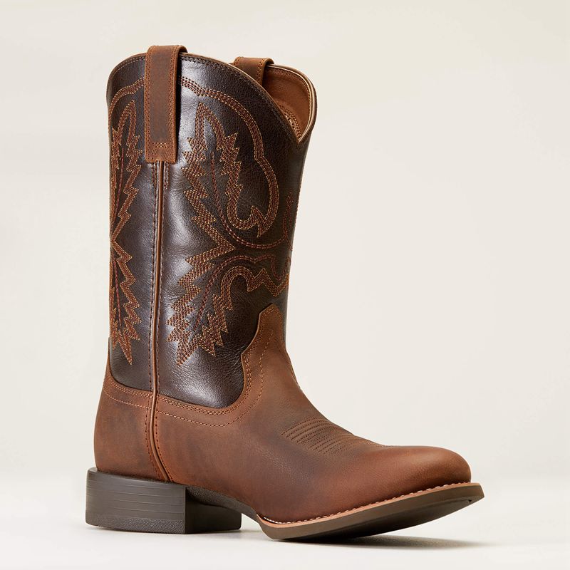 Ariat Sport Stratten Cowboy Boot Sorrel Crunch Homme | RSO-76815956