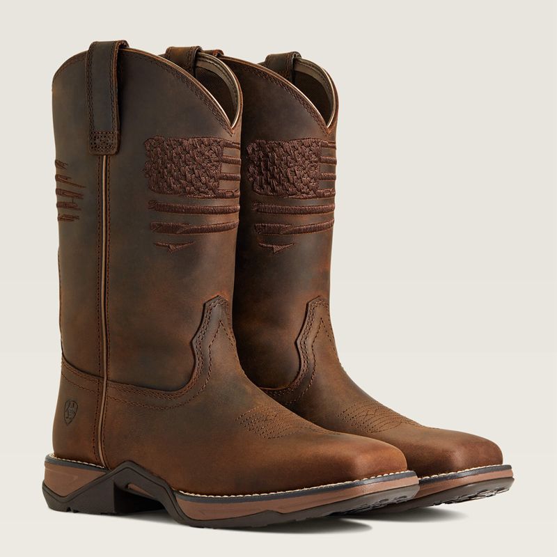 Ariat Anthem Patriot Western Boot Marron Femme | ZWT-23780608