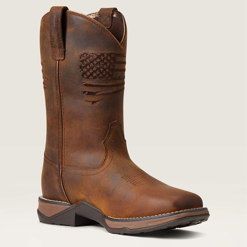 Ariat Anthem Patriot Waterproof Western Boot Marron Femme | XYE-65405359