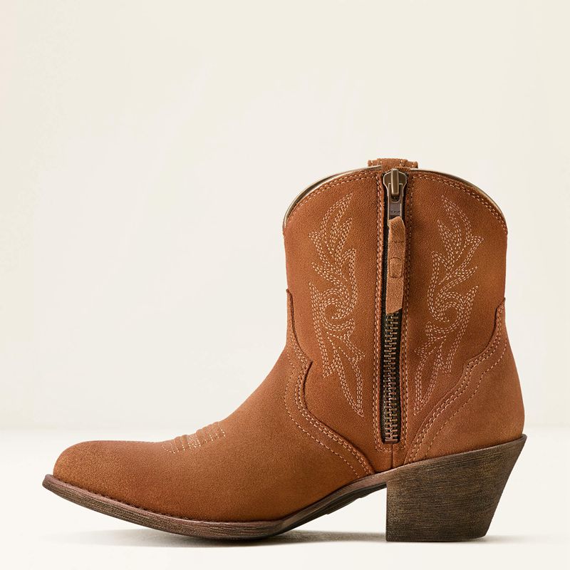 Ariat Harlan Western Boot Walnut Suede Femme | RBY-04038203