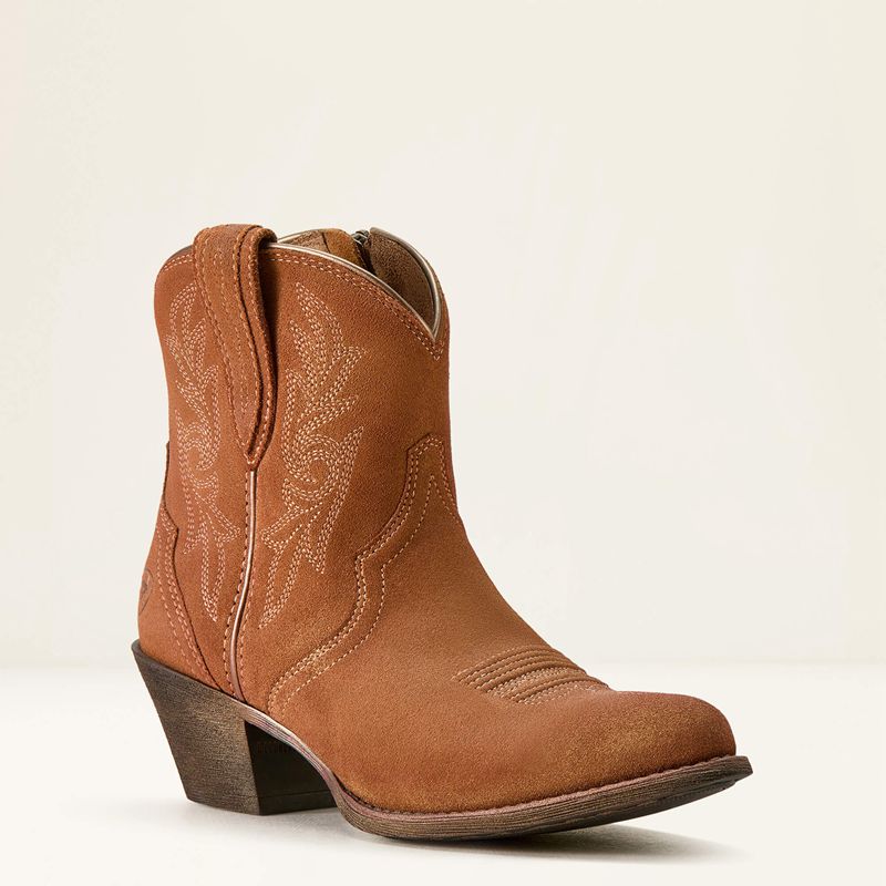 Ariat Harlan Western Boot Walnut Suede Femme | RBY-04038203