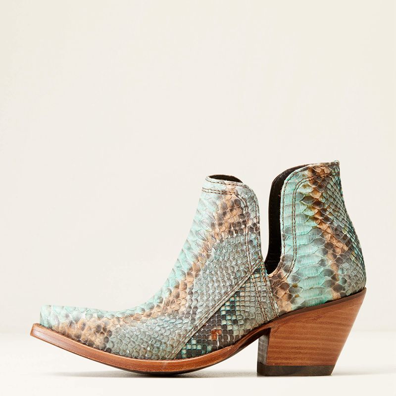 Ariat Dixon Python Western Boot Turquoise Femme | NNI-69634183