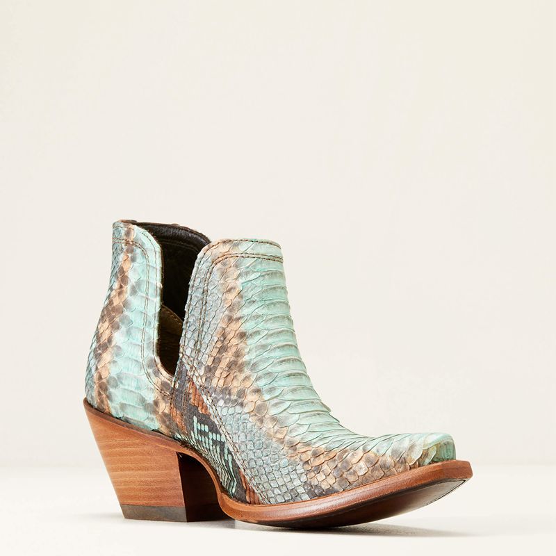 Ariat Dixon Python Western Boot Turquoise Femme | NNI-69634183