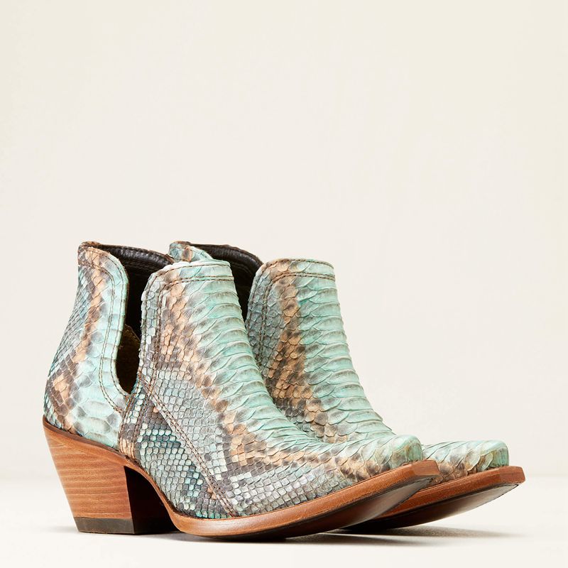 Ariat Dixon Python Western Boot Turquoise Femme | NNI-69634183