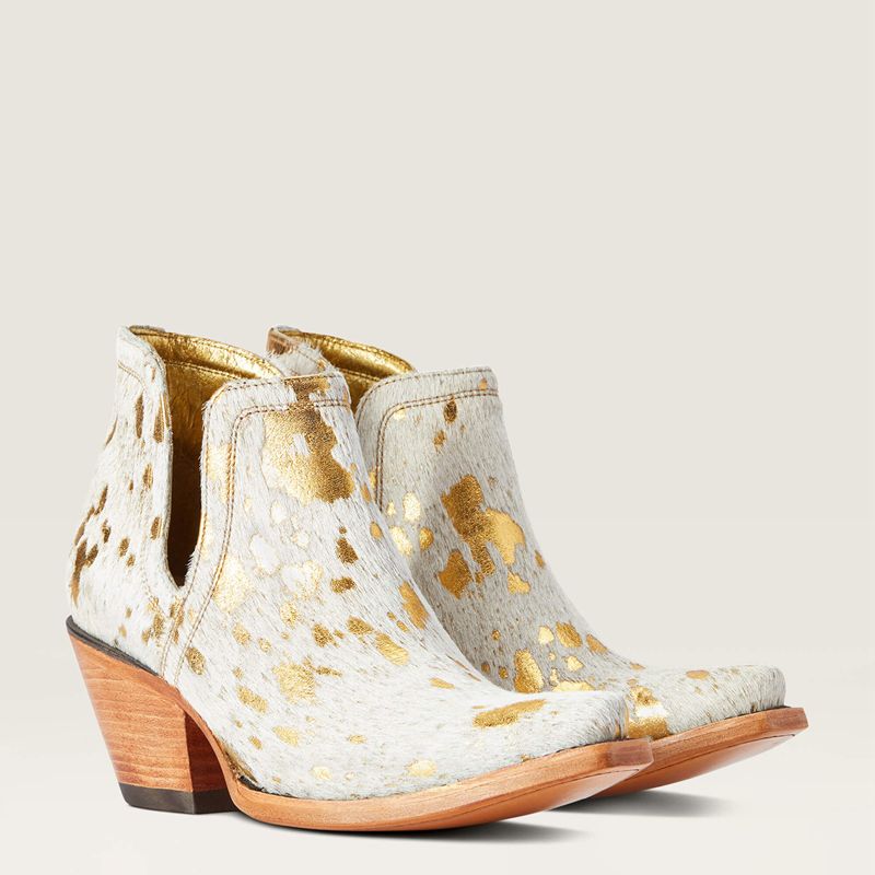 Ariat Dixon Haircalf Western Boot Blanche Femme | JXM-15608097