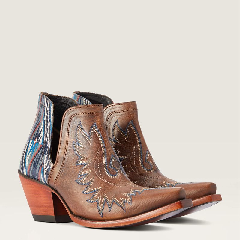 Ariat Dixon Chimayo Western Boot Fiery Tan Femme | PYM-68137744