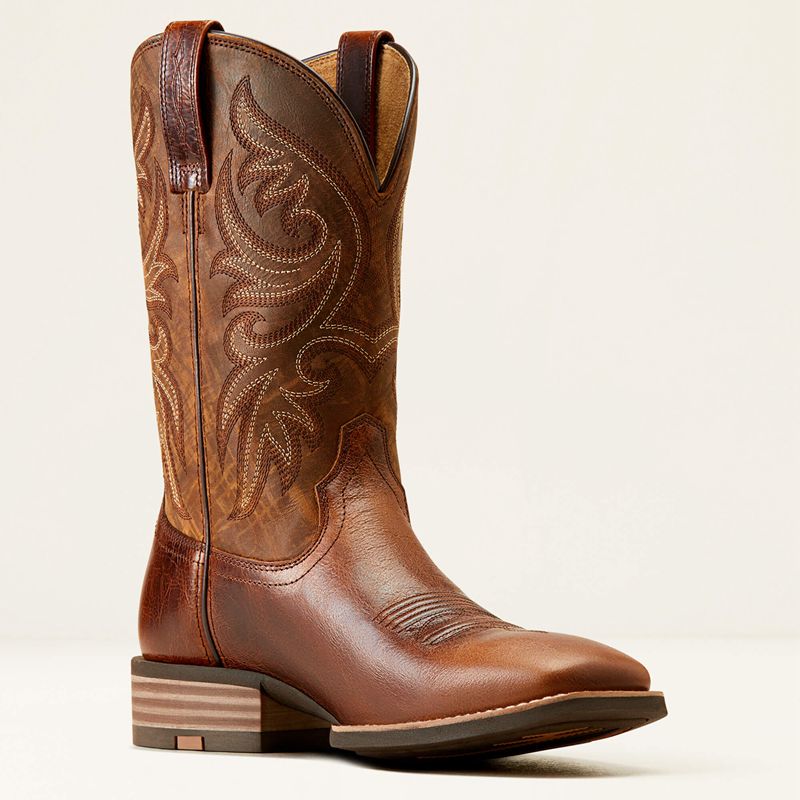 Ariat Slingshot Cowboy Boot Beasty Brown/Rugged Tan Homme | GLU-52853936