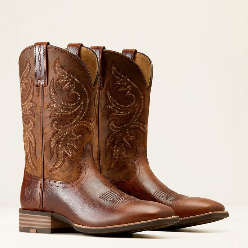 Ariat Slingshot Cowboy Boot Beasty Brown/Rugged Tan Homme | GLU-52853936