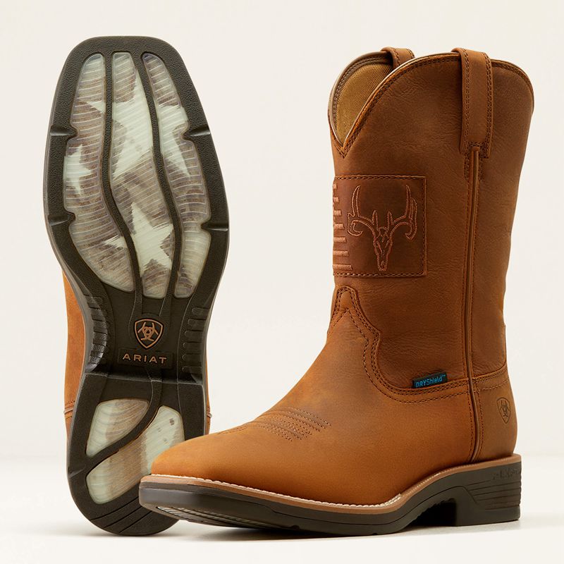 Ariat Ridgeback Country Waterproof Cowboy Boot Marron Homme | EVI-67073668