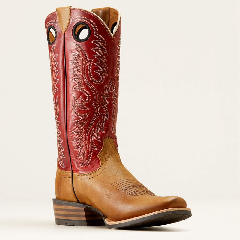 Ariat Ringer Cowboy Boot Polo Tan/Red Cedar Homme | RTL-94839257