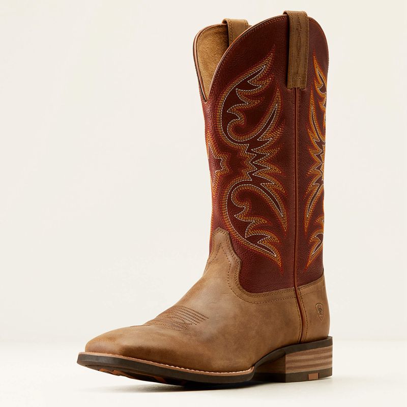 Ariat Ricochet Cowboy Boot Sandstorm/Roasted Chestnut Homme | KYP-20357735