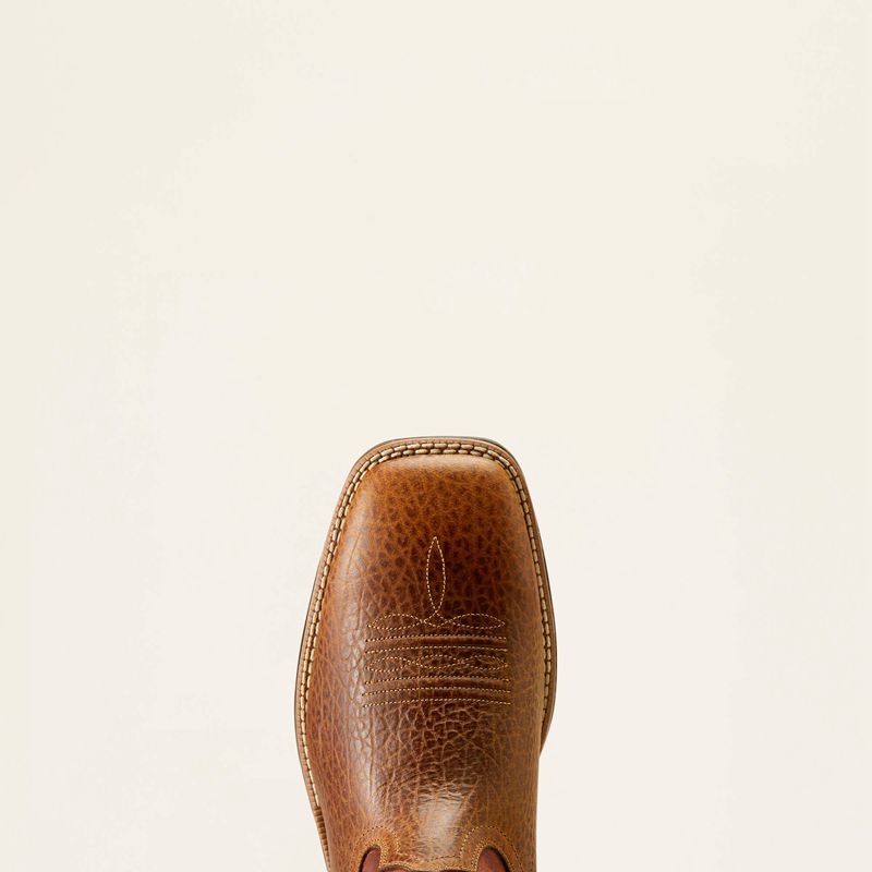 Ariat Ridgeback Cowboy Boot Tan Bull Emboss/Orange Rust Homme | RKY-06617810