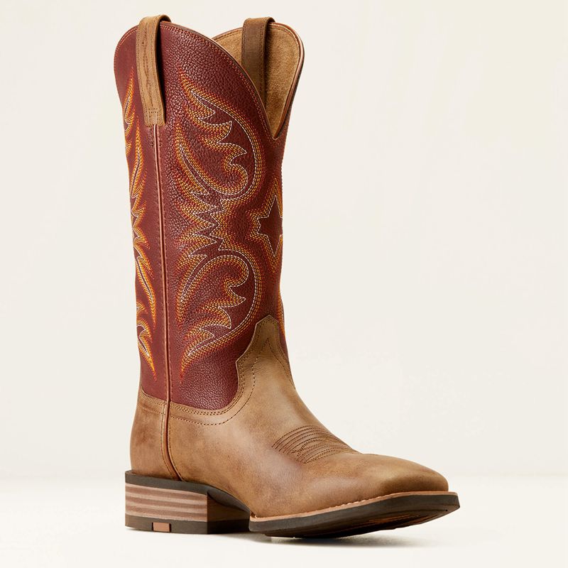 Ariat Ricochet Cowboy Boot Sandstorm/Roasted Chestnut Homme | KYP-20357735