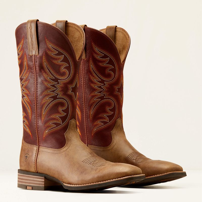 Ariat Ricochet Cowboy Boot Sandstorm/Roasted Chestnut Homme | KYP-20357735