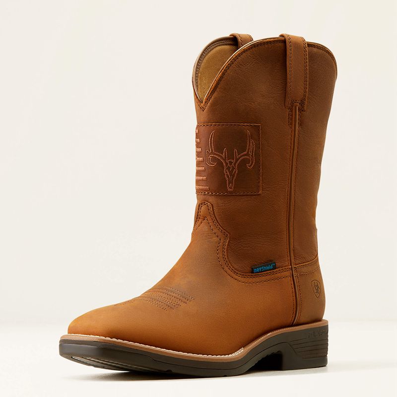 Ariat Ridgeback Country Waterproof Cowboy Boot Marron Homme | EVI-67073668