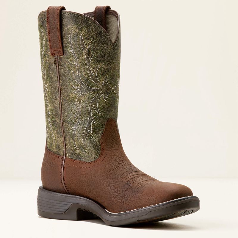 Ariat Ridgeback Round Toe Cowboy Boot Vert Homme | UPR-38948946