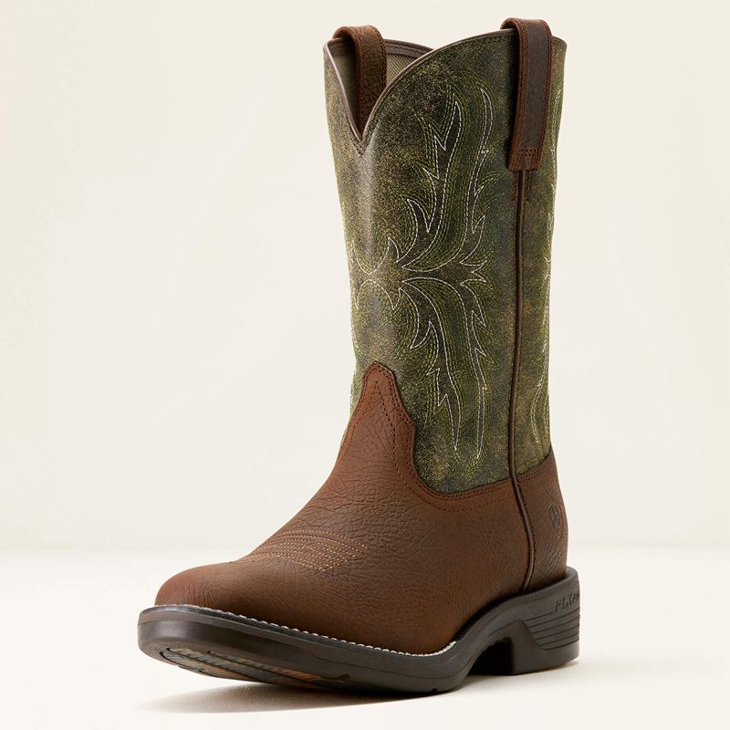 Ariat Ridgeback Round Toe Cowboy Boot Vert Homme | UPR-38948946