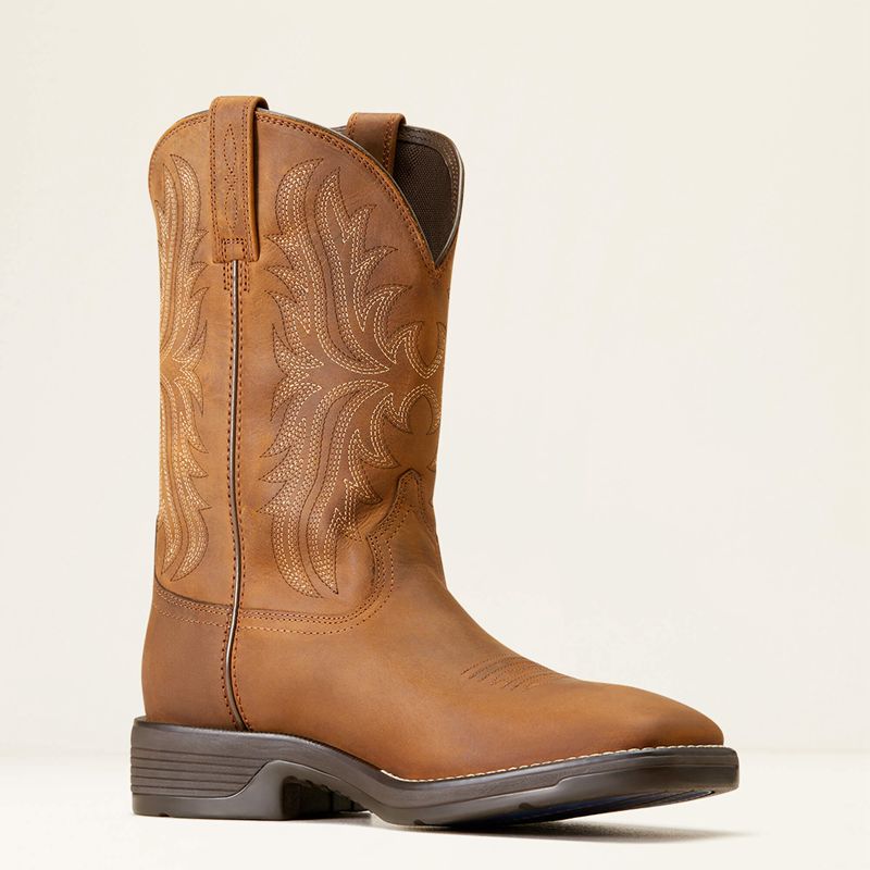 Ariat Ridgeback Cowboy Boot Oily Distressed Tan Homme | ZGA-11988592