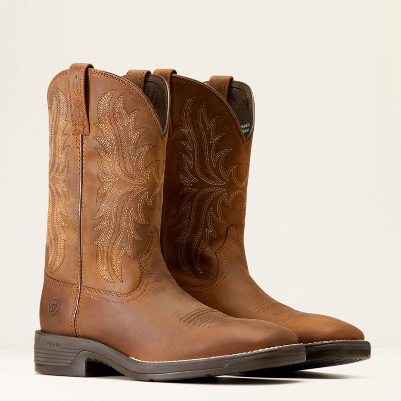 Ariat Ridgeback Cowboy Boot Oily Distressed Tan Homme | ZGA-11988592