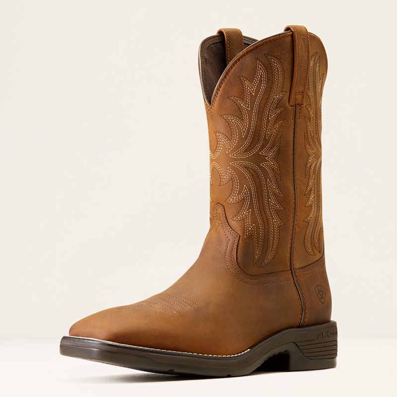 Ariat Ridgeback Cowboy Boot Oily Distressed Tan Homme | ZGA-11988592