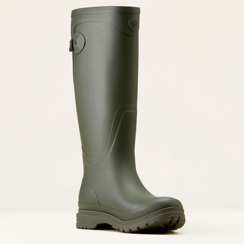 Ariat Kelmarsh Rubber Boot Vert Olive Femme | AIS-08651237