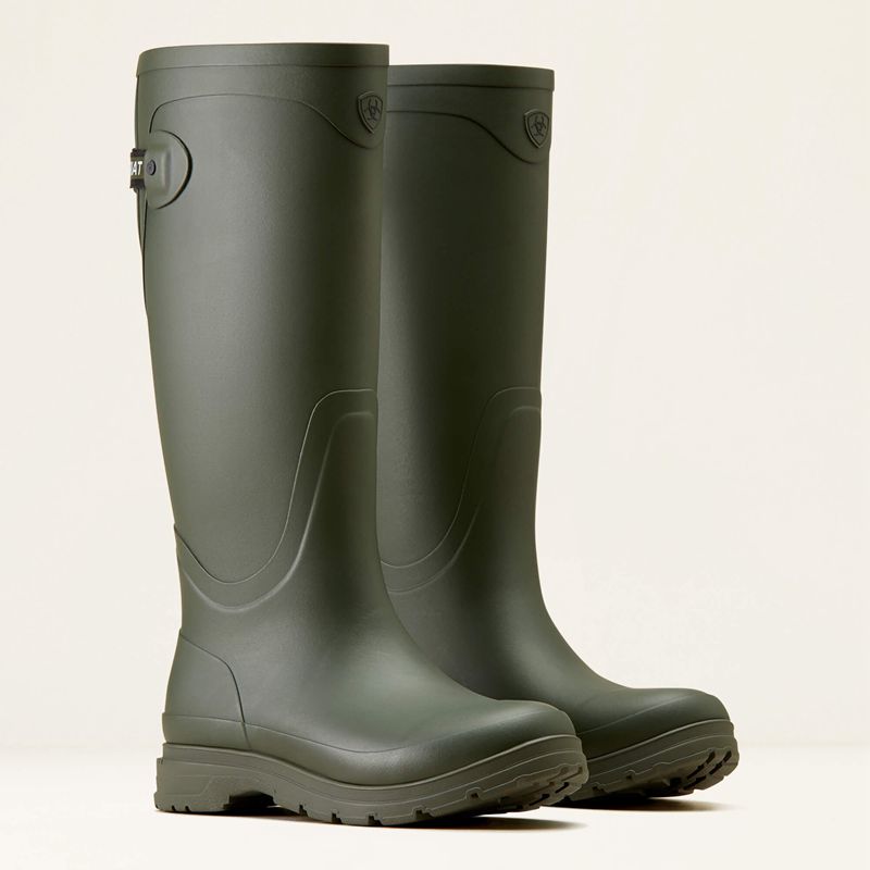 Ariat Kelmarsh Rubber Boot Vert Olive Femme | AIS-08651237