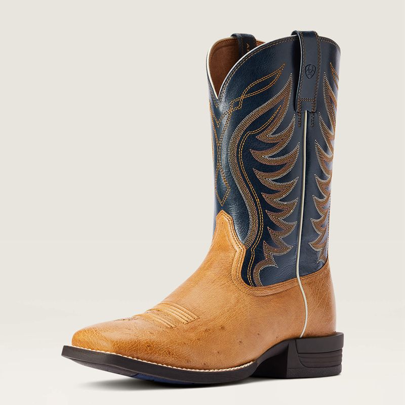 Ariat Reckoning Western Boot Antique Saddle Sq Ostrich Homme | OVM-50472582