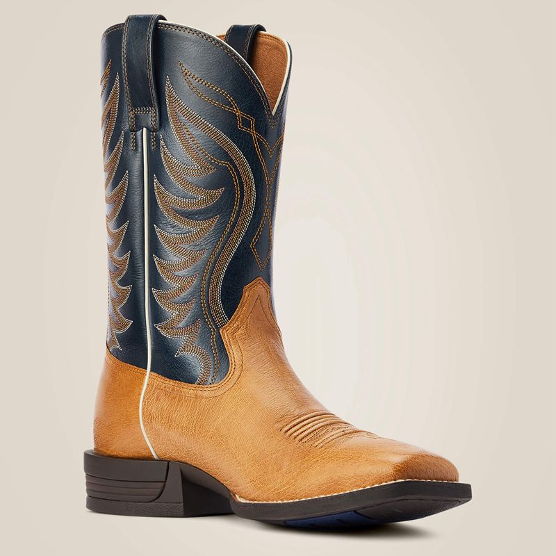 Ariat Reckoning Western Boot Antique Saddle Sq Ostrich Homme | OVM-50472582