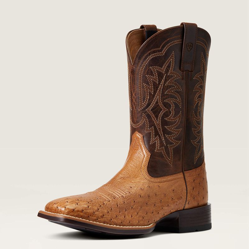 Ariat Night Life Ultra Western Boot Ranger Smooth Quill Ostrich Homme | PBC-16488498