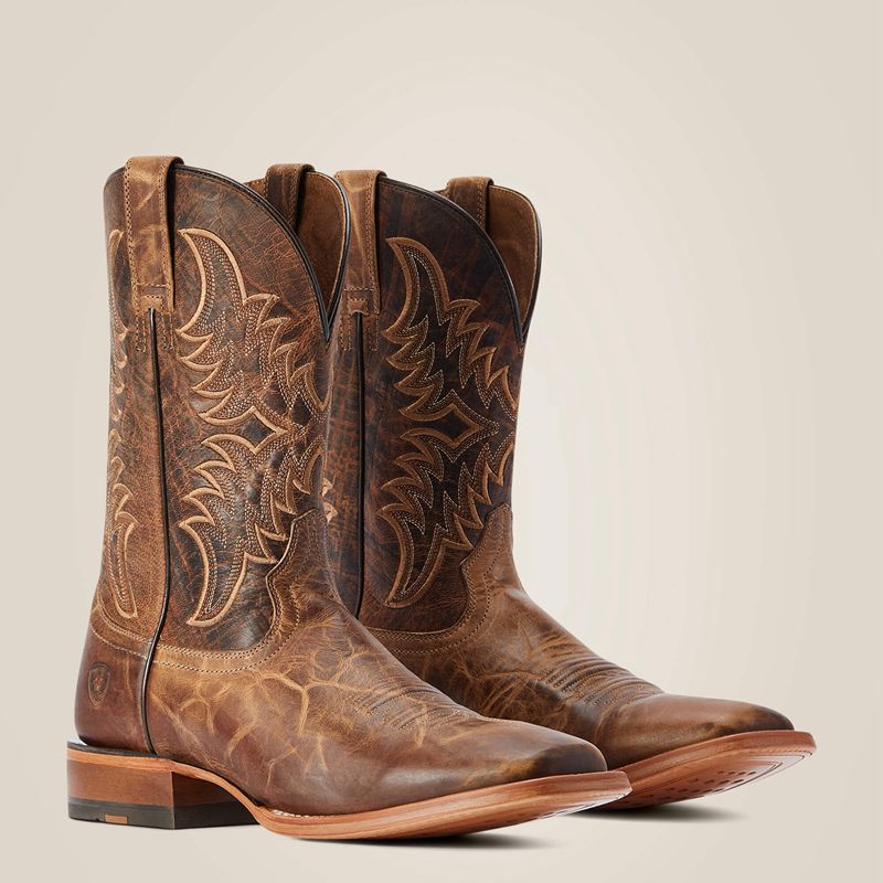 Ariat Point Ryder Western Boot Dry Creek Tan Homme | ZKS-11386366